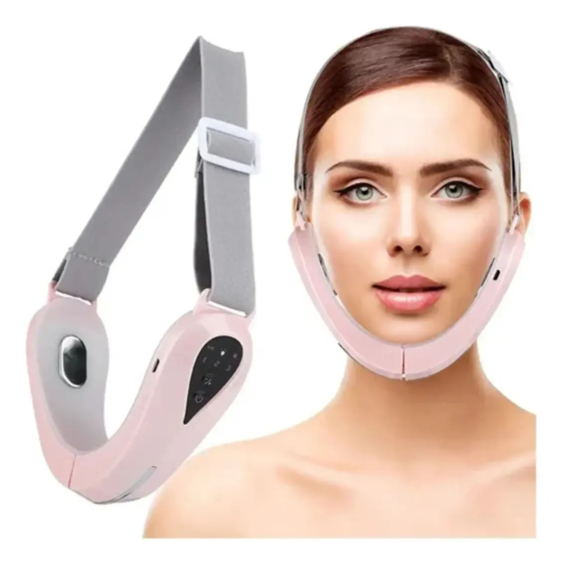 Aparelho Massagem Facial EMS V Face Anti Papada Bivolt