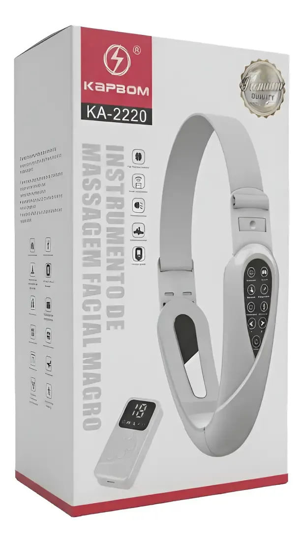 Aparelho Massagem Facial EMS V Face Anti Papada Bivolt