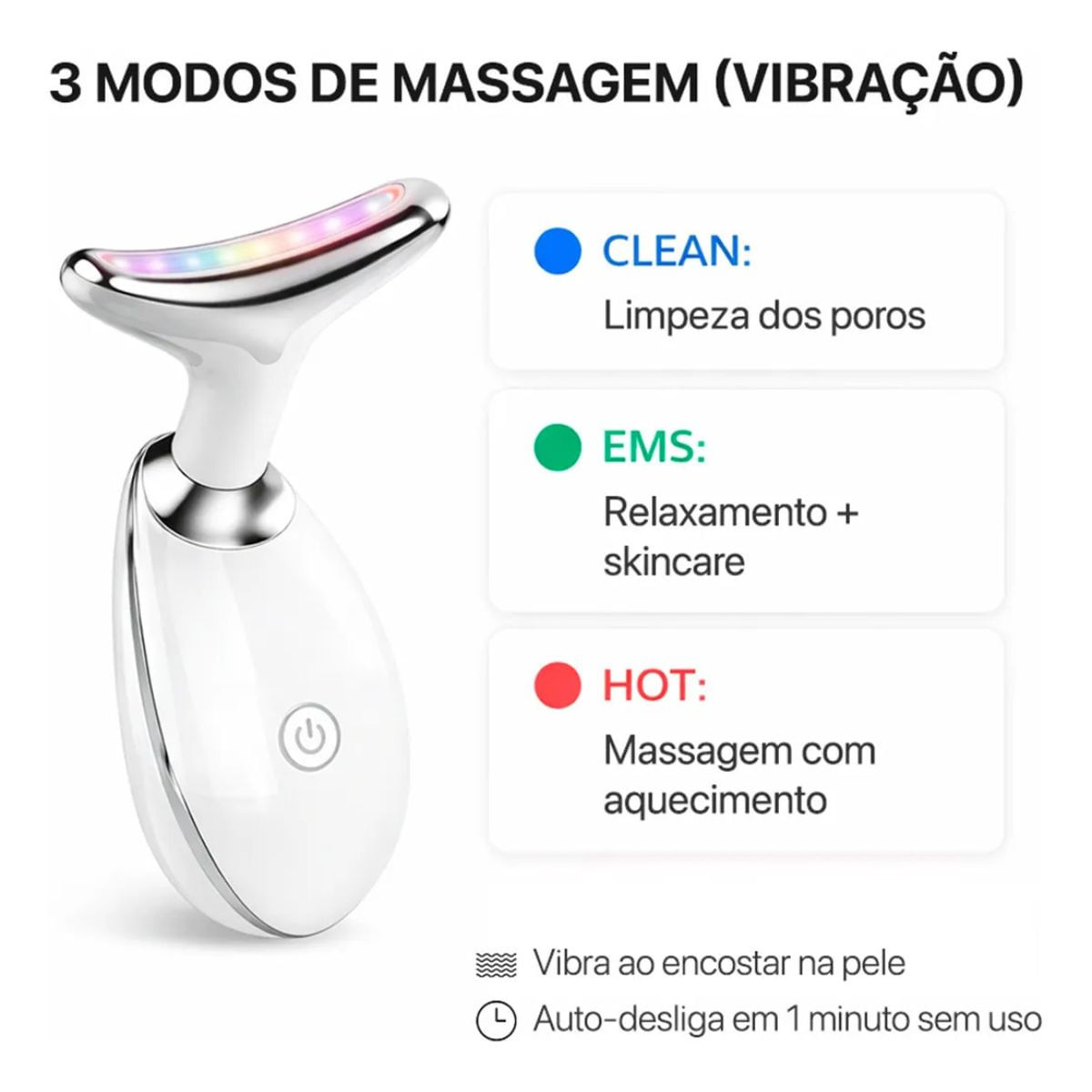 Aparelho Massageador Facial Papada Antirrugas Lifting