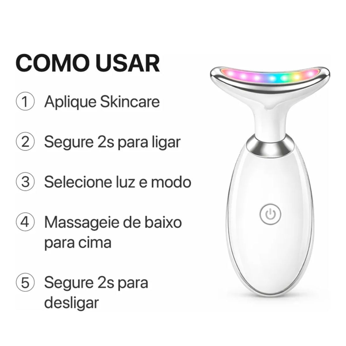 Aparelho Massageador Facial Papada Antirrugas Lifting