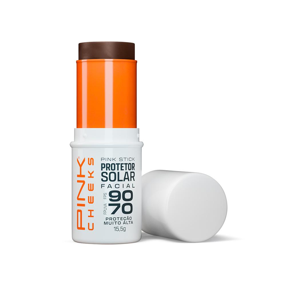 Protetor Solar Facial Com Cor Stick Fpuva 70 Ultra Fps90 Pink Cheeks 14g 80km