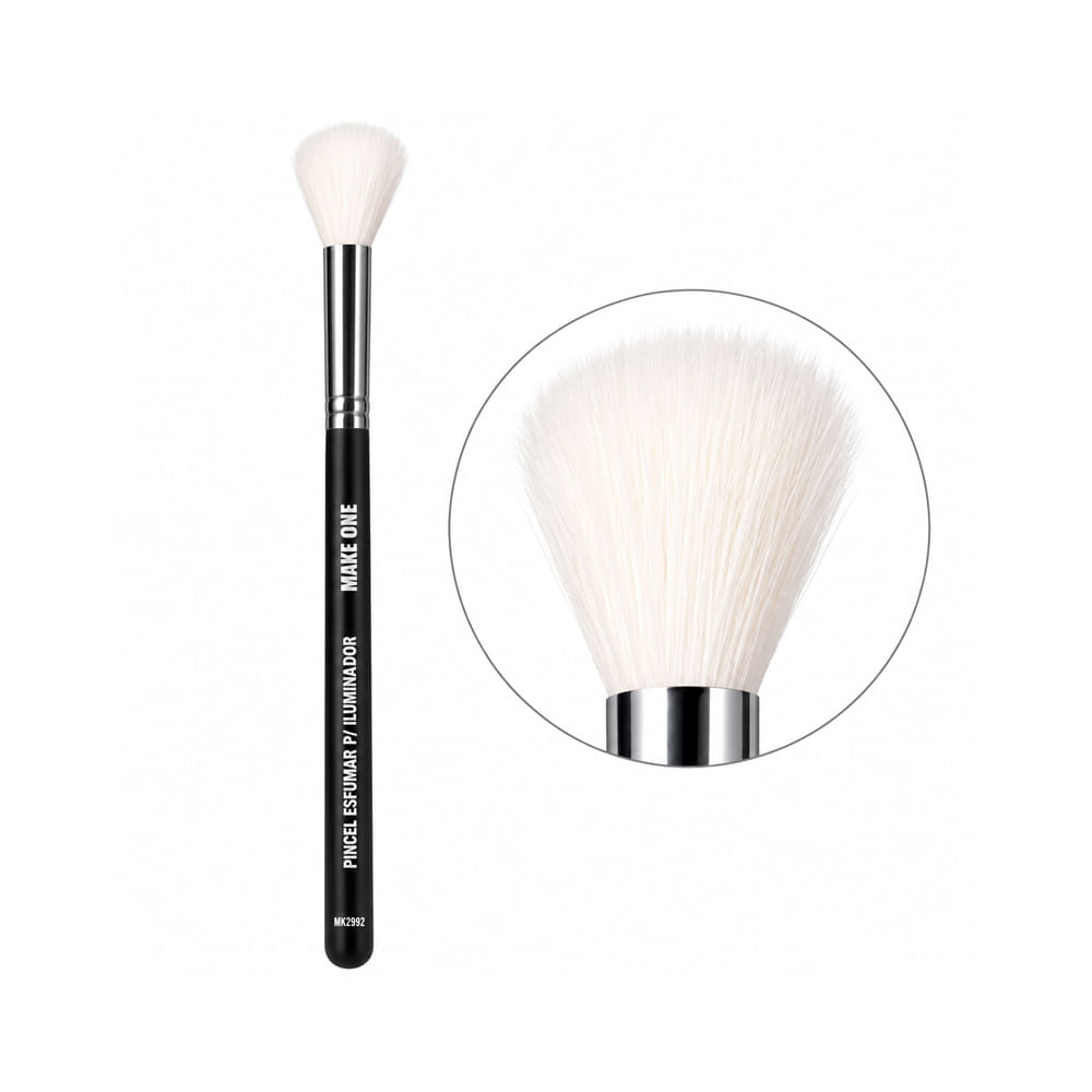 Pincel Para Esfumar E Iluminador Make One Illumina Black MK2992