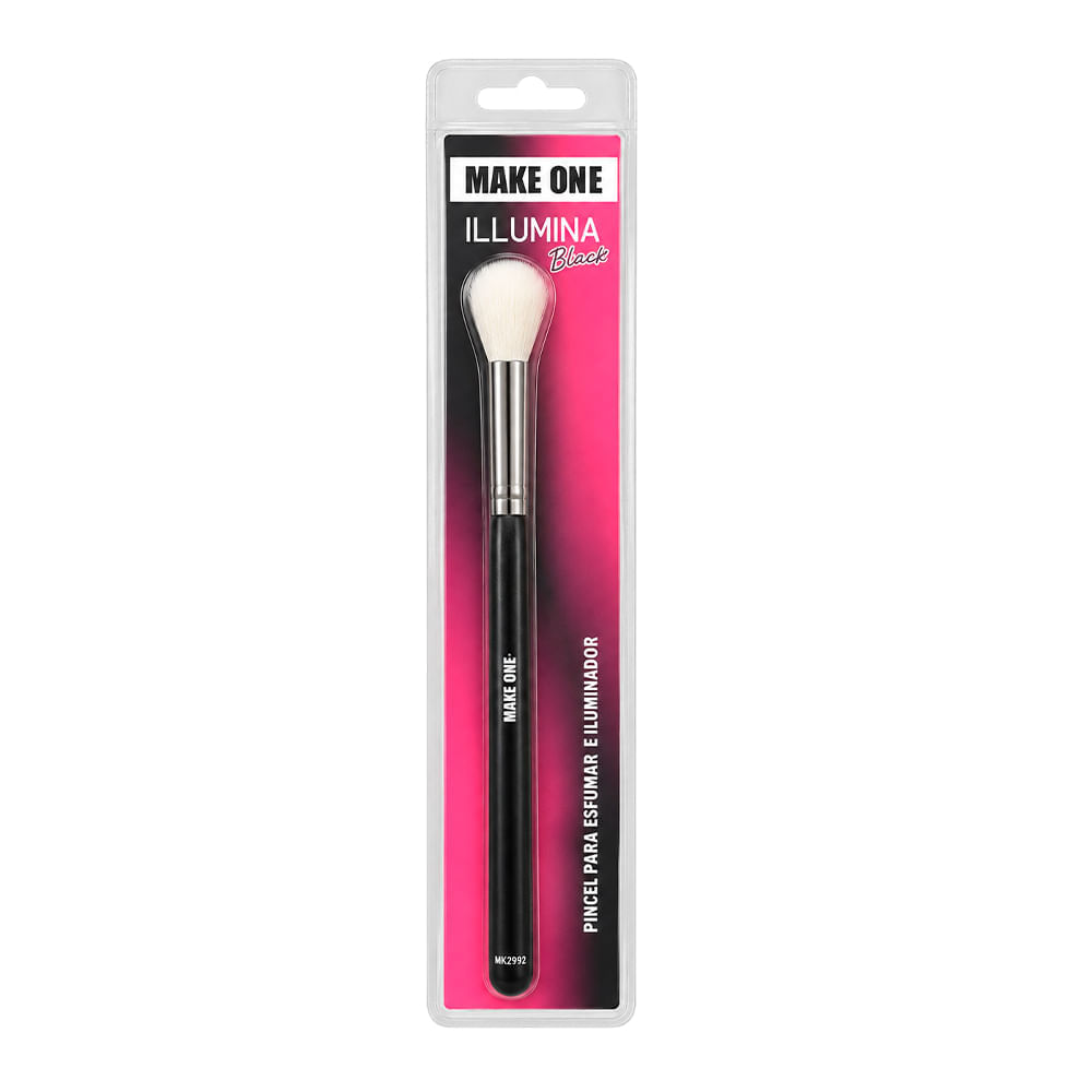 Pincel Para Esfumar E Iluminador Make One Illumina Black MK2992