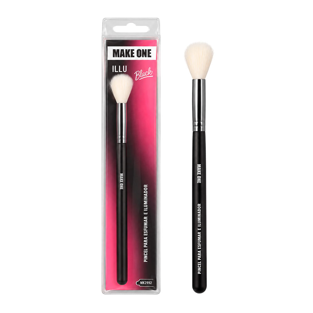 Pincel Para Esfumar E Iluminador Make One Illumina Black MK2992