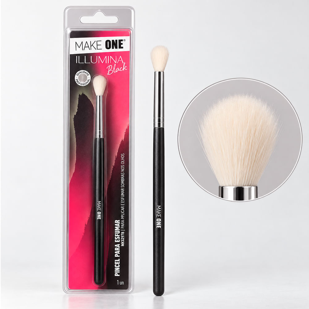 Pincel Para Esfumar Make One Illumina Black MK2978
