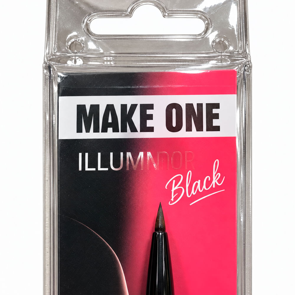 Pincel Para Delineado Make One Illumina Black MK3012