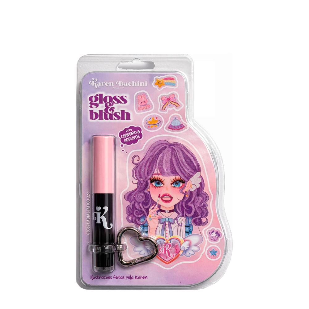 Blush & Gloss Preto Tattoo Karen Bachini Beauty 2,5ml Preto