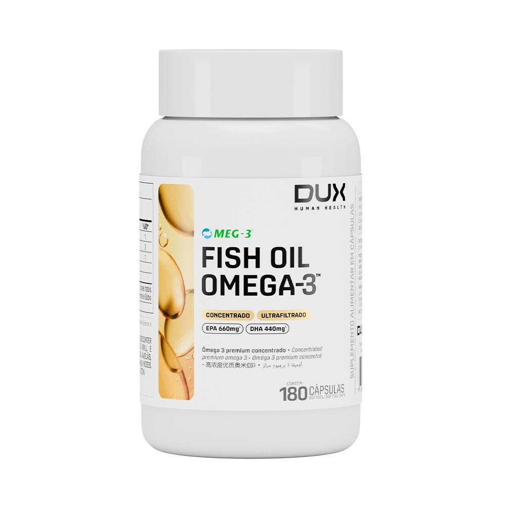 Ômega-3 Fish Oil DUX Company 180 Cápsulas SEM SABOR