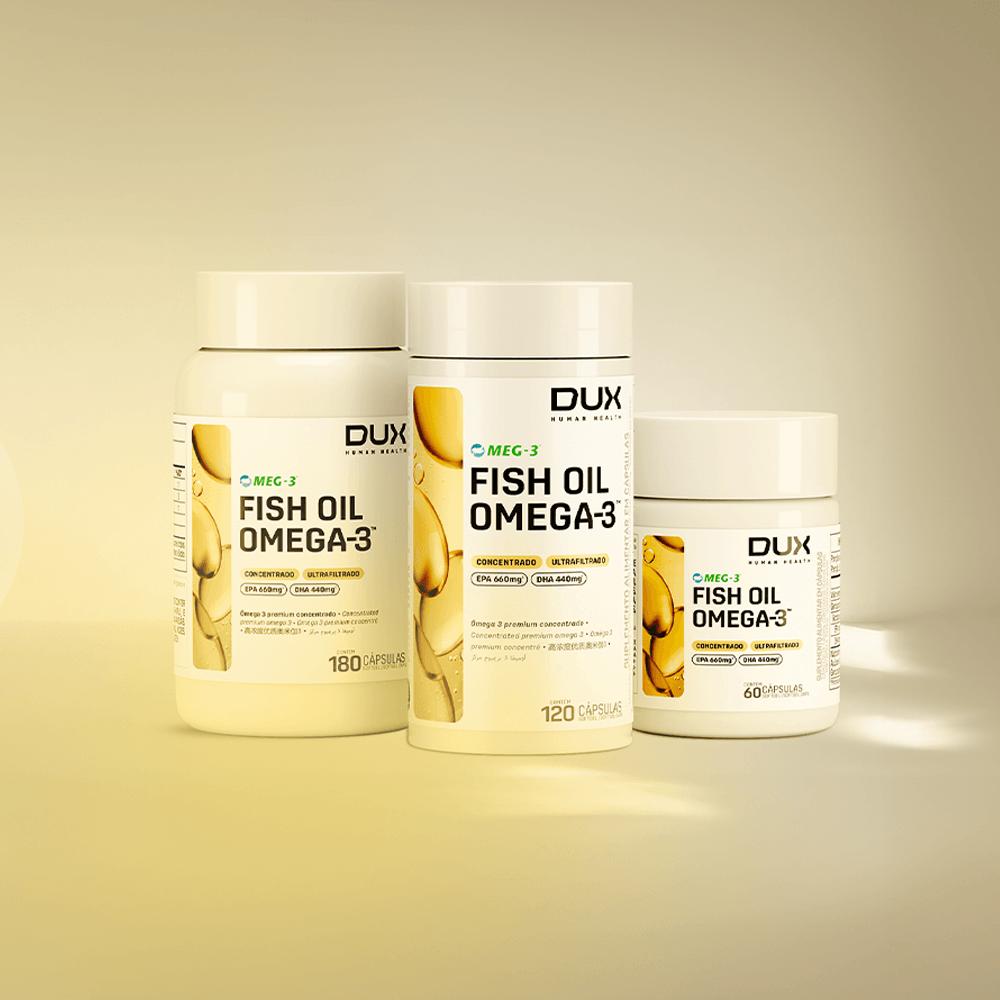 Ômega-3 Fish Oil DUX Company 180 Cápsulas SEM SABOR