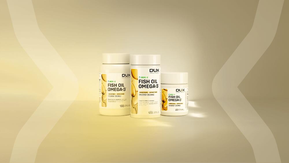 Ômega-3 Fish Oil DUX Company 60 Cápsulas SEM SABOR
