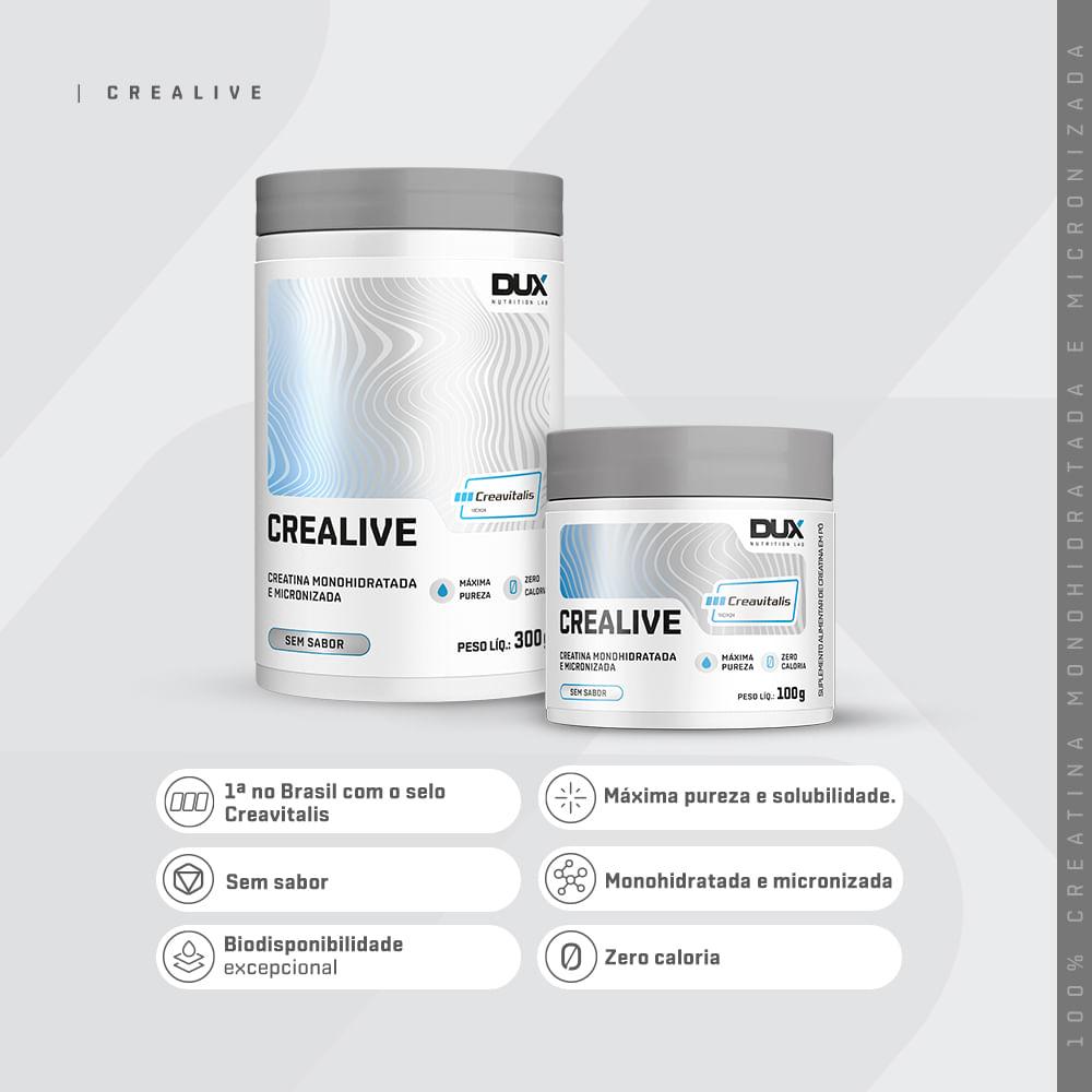 Creatina CreaLive Creavitalis DUX Company 300g Sem Sabor