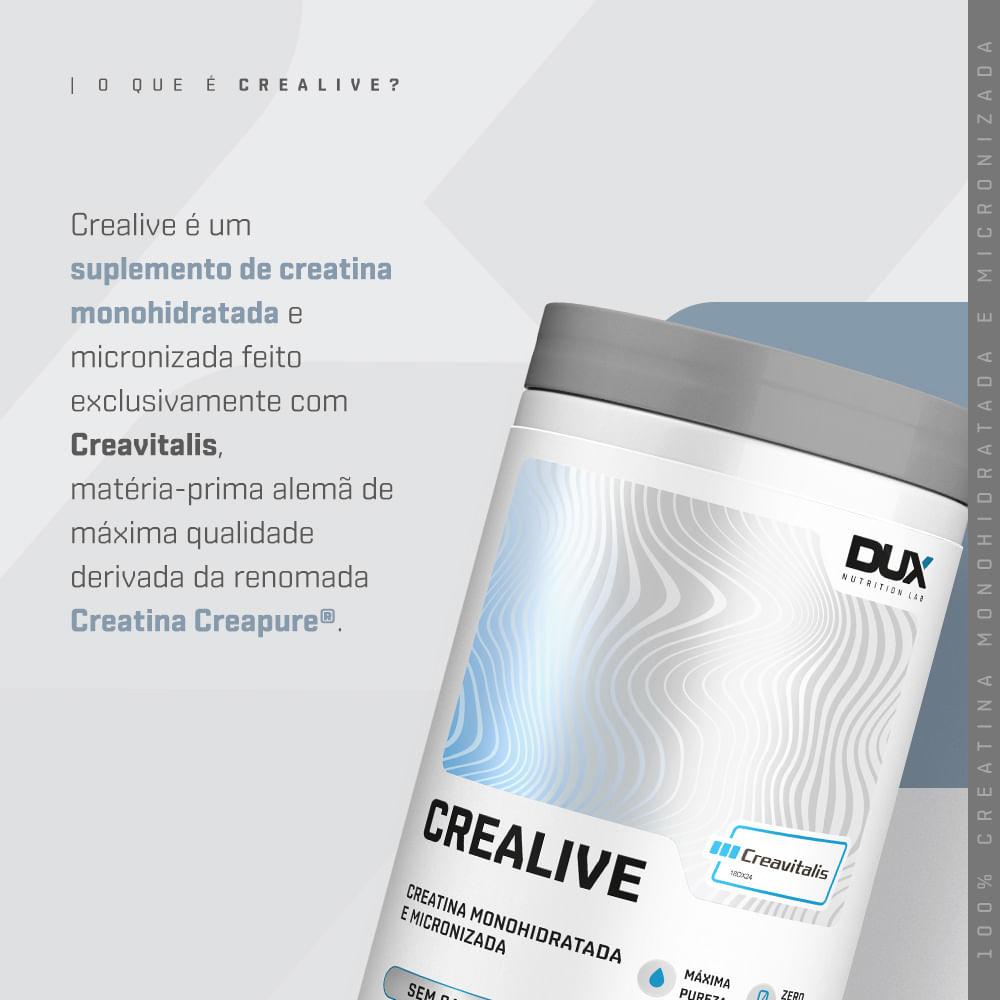 Creatina CreaLive Creavitalis DUX Company 300g Sem Sabor