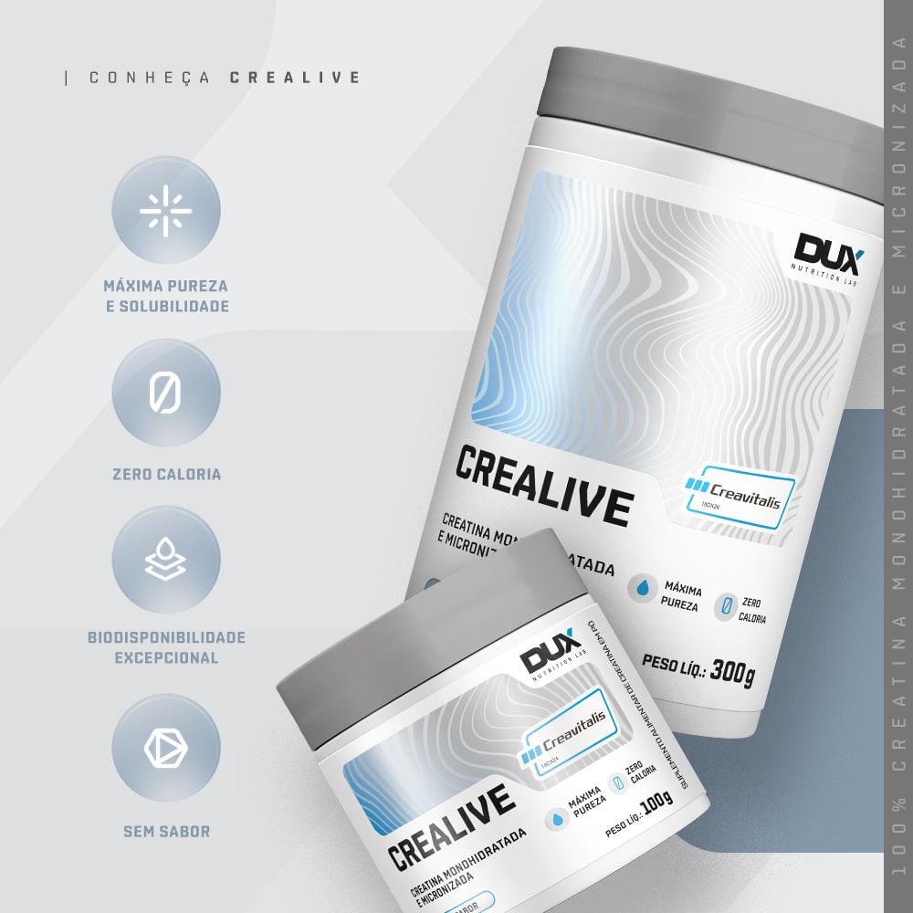 Creatina CreaLive Creavitalis DUX Company 300g Sem Sabor