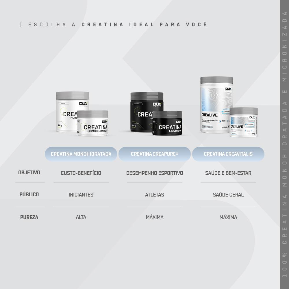 Creatina CreaLive Creavitalis DUX Company 300g Sem Sabor