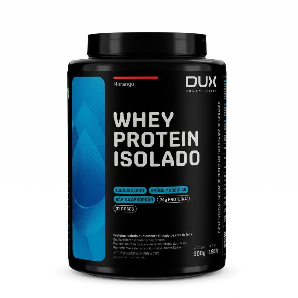 Whey Protein Isolado DUX Company 900g Morango