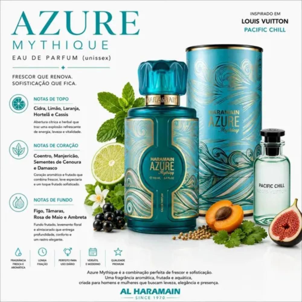 Perfume Árabe Masculino Al Haramain Azure Mythique Eau De Parfum 100ml