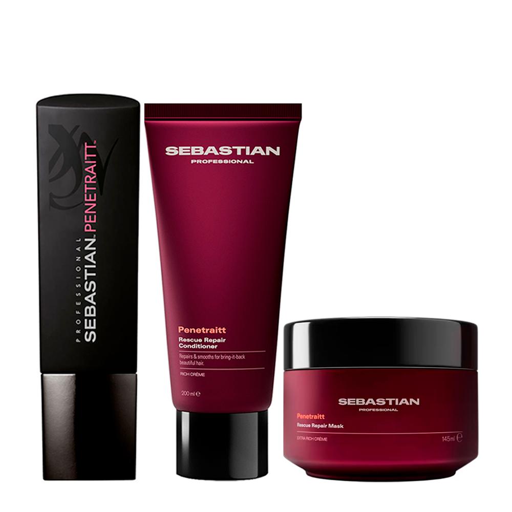 Kit Penetraitt Sebastian Professional Shampoo 250ml + Condicionador 250ml + Máscara 150ml