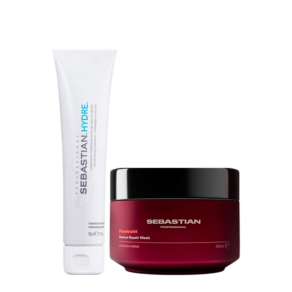 Kit Sebastian Professional Máscara Penetraitt 150ml + Máscara Hydre 150ml