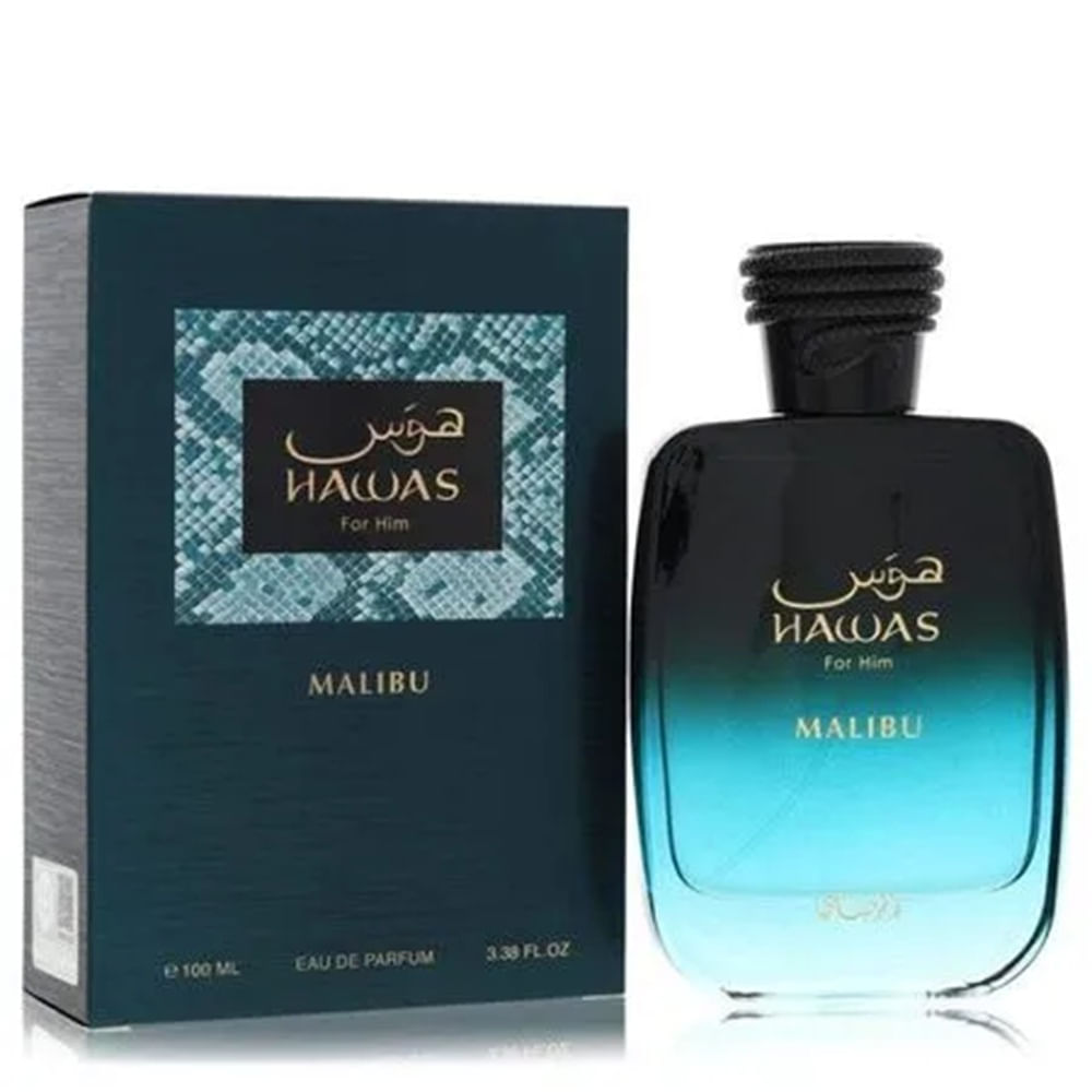 Perfume Árabe Masculino Hawas Malibu Rasasi Eau de Parfum 100ml