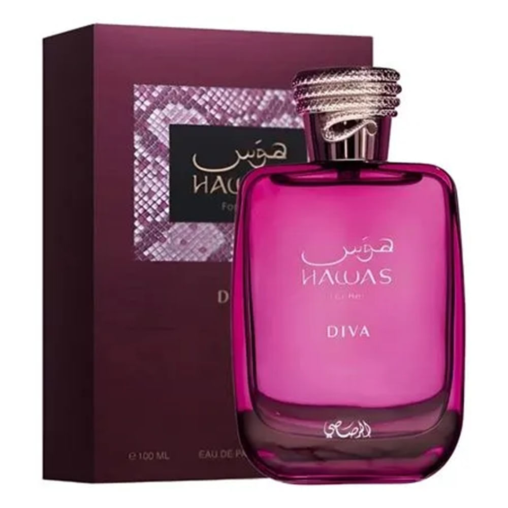 Perfume Árabe Feminino Hawas Diva Rasasi Eau de Parfum 100ml