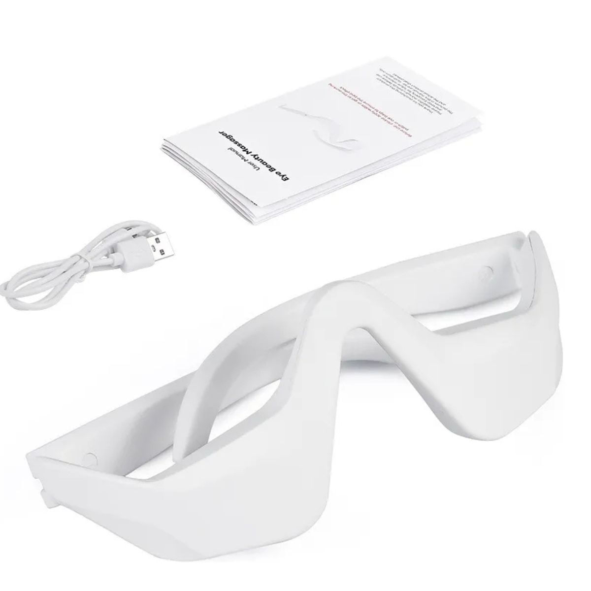 Massageador Ocular Elétrico Com Luz Vermelha LED e EMS USB
