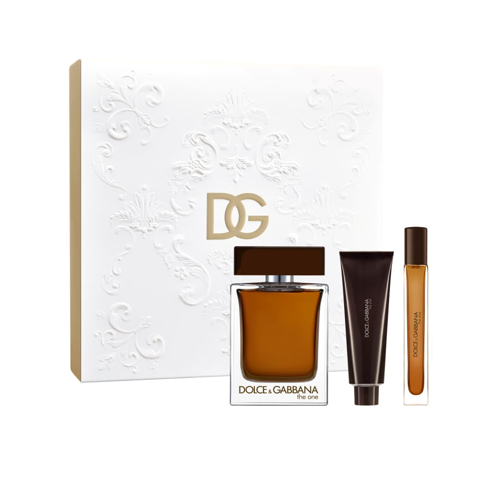 Kit Dolce & Gabbana The One Perfume Masculino EDP 100ml + Gel de Banho 50ml + Travel Size 10ml