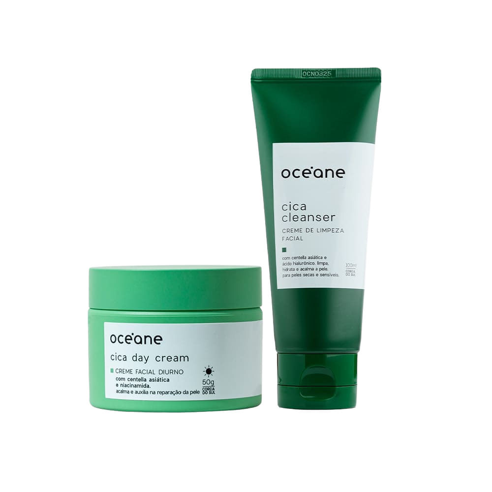 Kit Cica Oceane Creme de Limpeza Facial 100ml + Creme Facial Diurno 50g