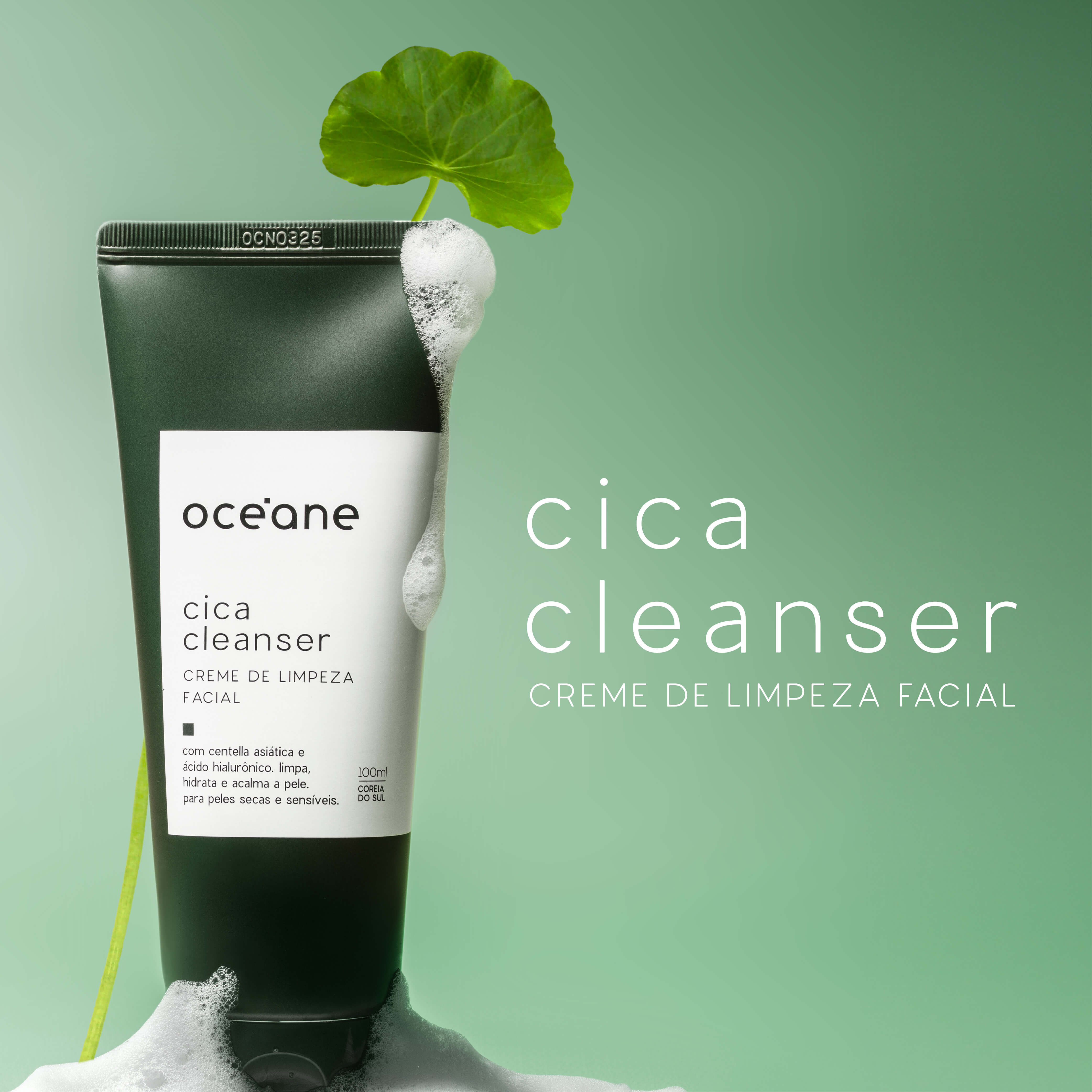 Kit Cica Cleanser Oceane Creme para Área Dos Olhos 25g + Creme de Limpeza Facial Cica 100ml