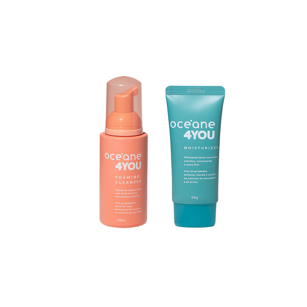 Kit 4you Oceane Espuma Facial 100ml + Hidratante Facial 50g