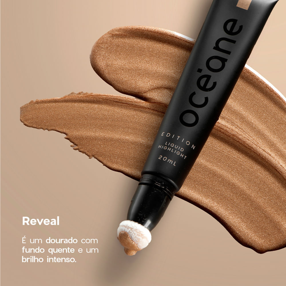 Iluminador Líquido Liquid Highlight Reveal Edition Océane 20ml Dourado