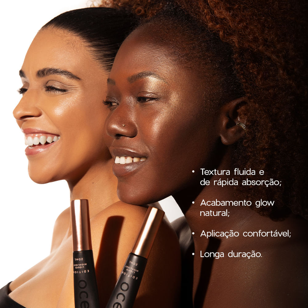 Iluminador Líquido Liquid Highlight Reveal Edition Océane 20ml Rosê