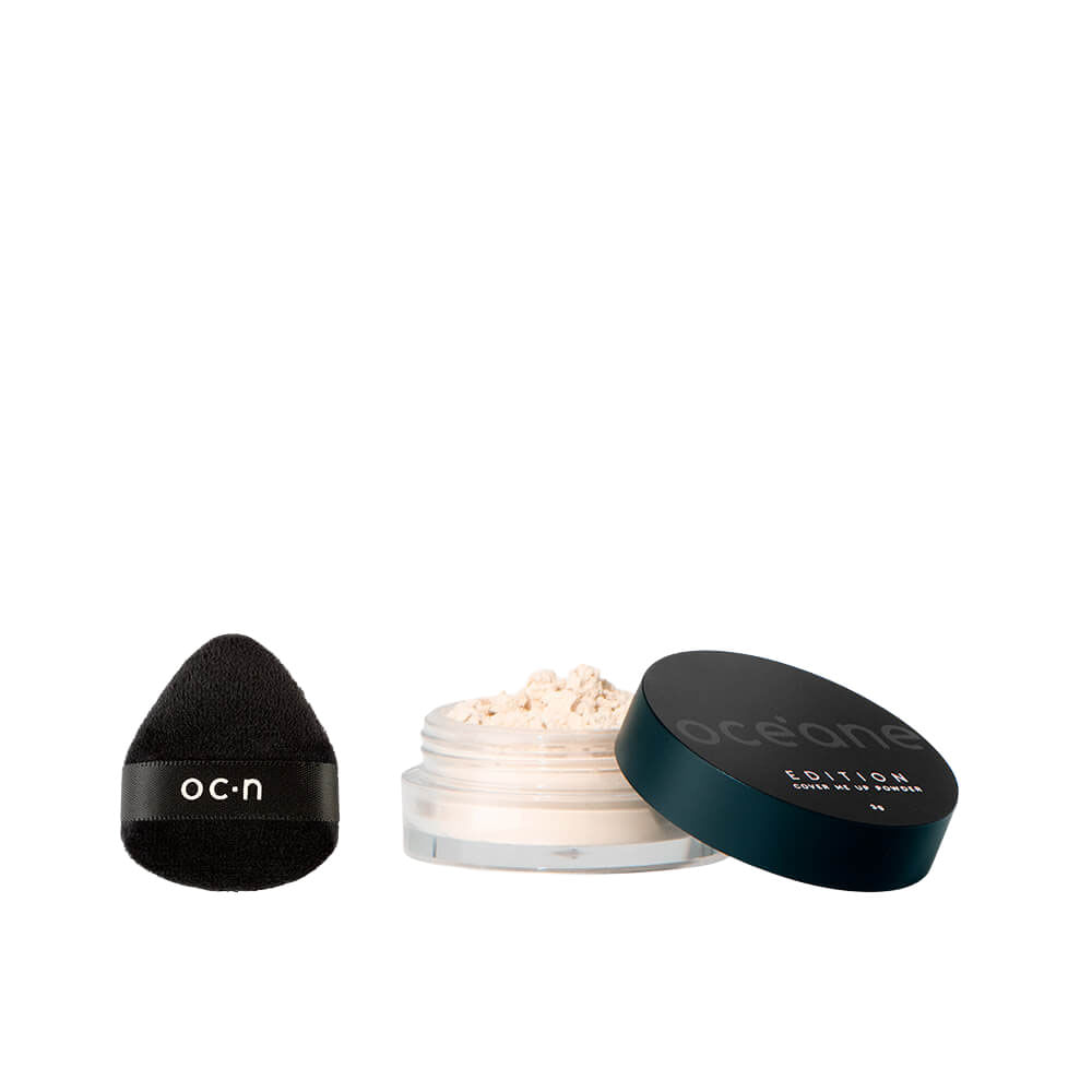 Kit Oceane Mini Pó Solto + Mini Esponja para Pó Preta