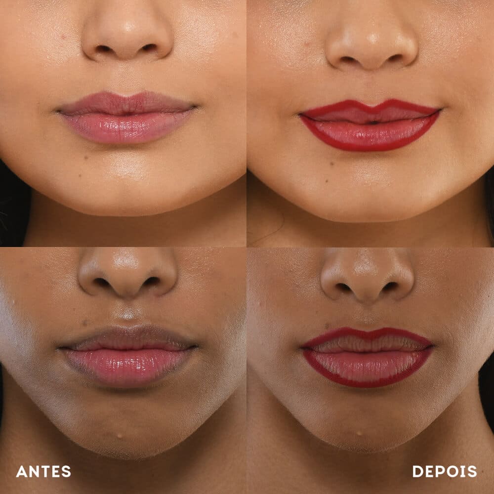 Kit Océane Batom Líquido Vermelho + Lápis Labial Vermelho