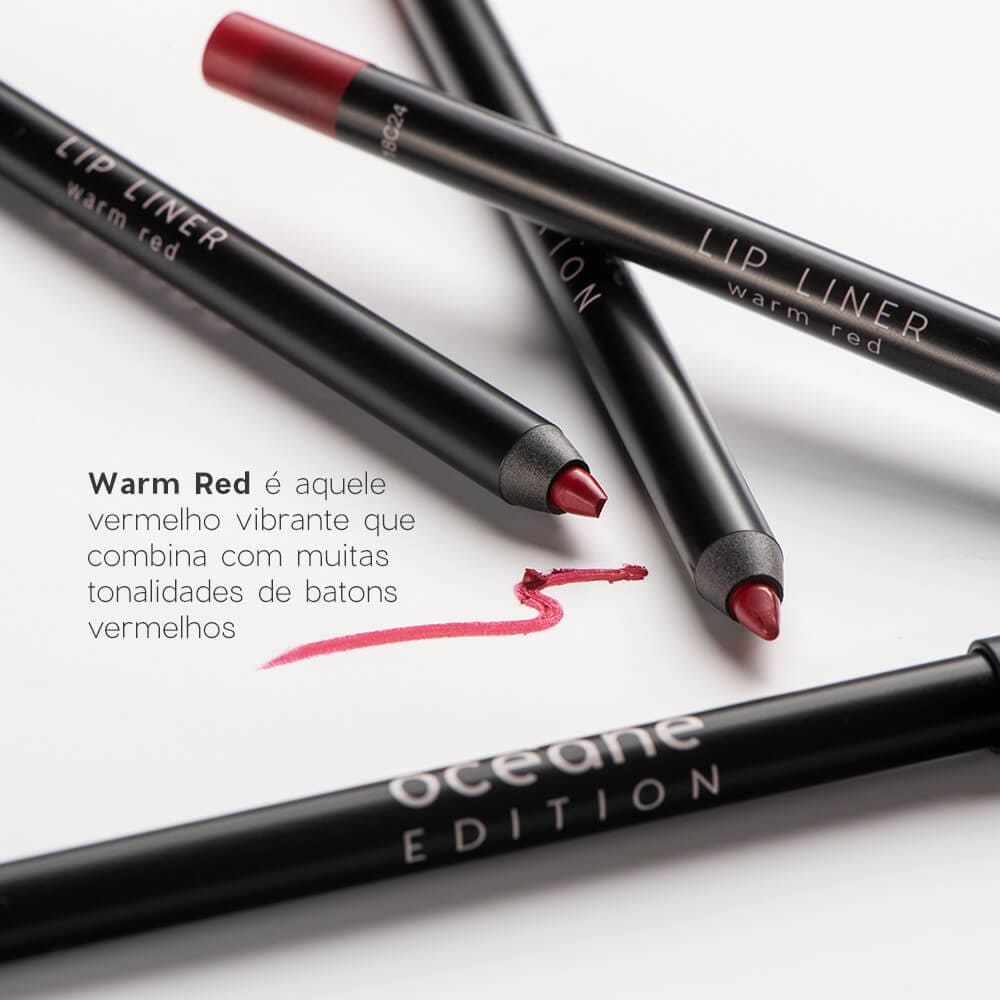 Kit Océane Batom Líquido Vermelho + Lápis Labial Vermelho
