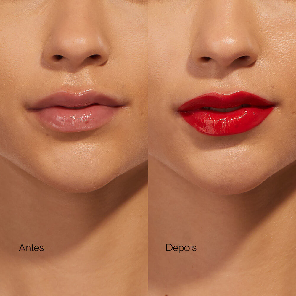 Kit Oceane Batom The Lipstick Spritz Vermelho + Espelho Compacto Capri Slim Pocket Mirror