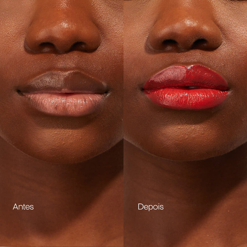 Kit Oceane Batom The Lipstick Spritz Vermelho + Espelho Compacto Capri Slim Pocket Mirror