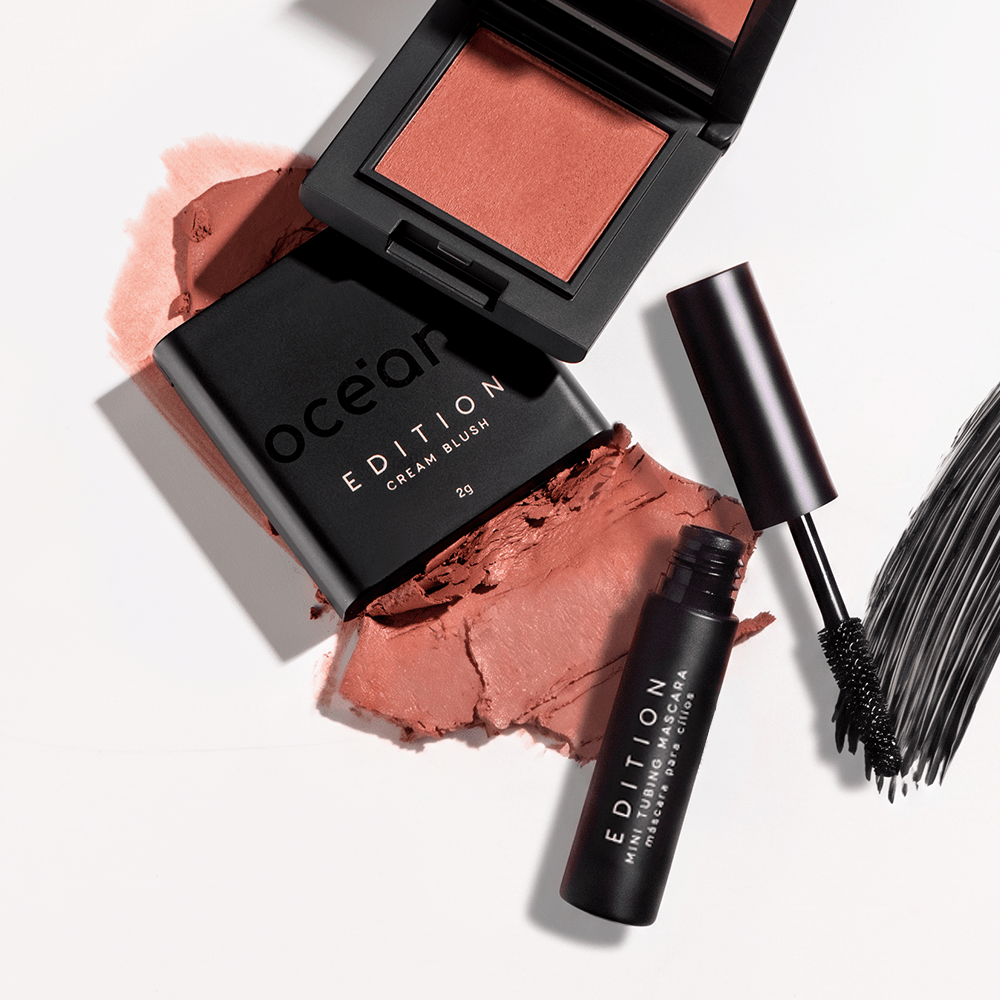 Kit Oceane Mini Máscara de Cílios + Mini Blush Cremoso Caramelo