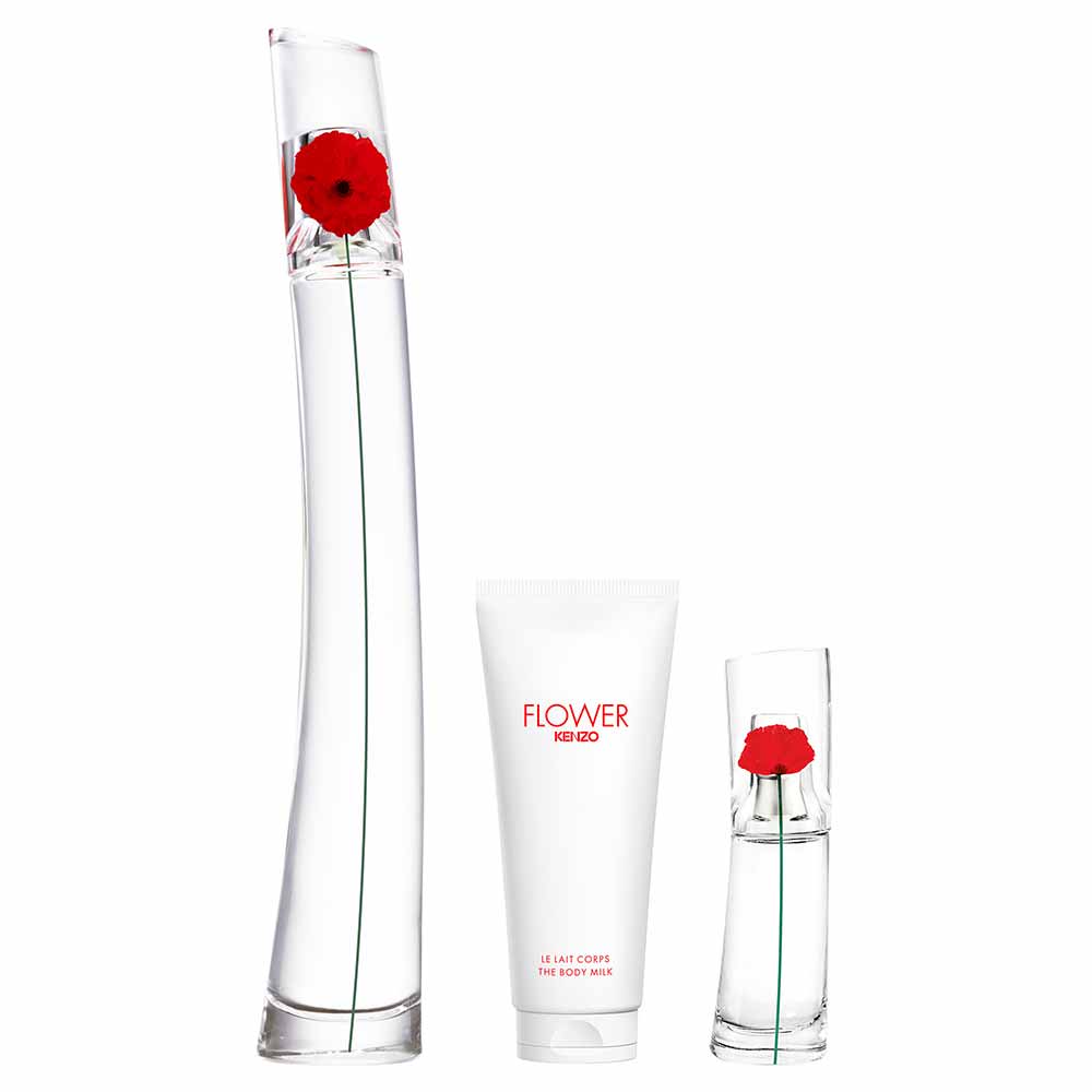 Kit Coffret Kenzo Perfume Flower By Kenzo EDP 100ml + Mini FBK 15ml + Loção Corporal 75ml