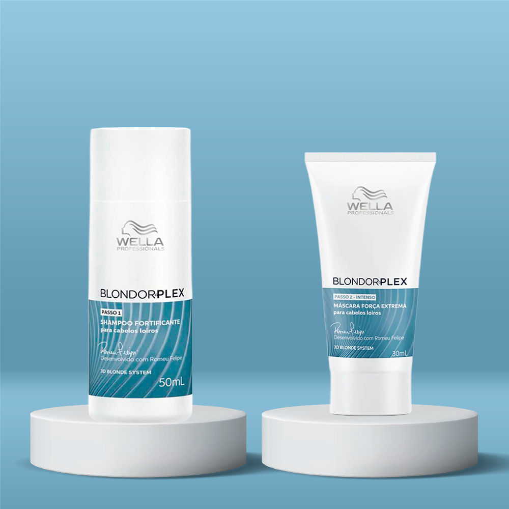 Kit Blondorplex Fortificante Wella Professionals Shampoo 50ml + Máscara 30ml