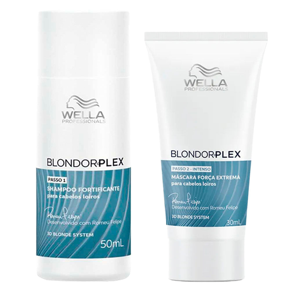 Kit Blondorplex Fortificante Wella Professionals Shampoo 50ml + Máscara 30ml