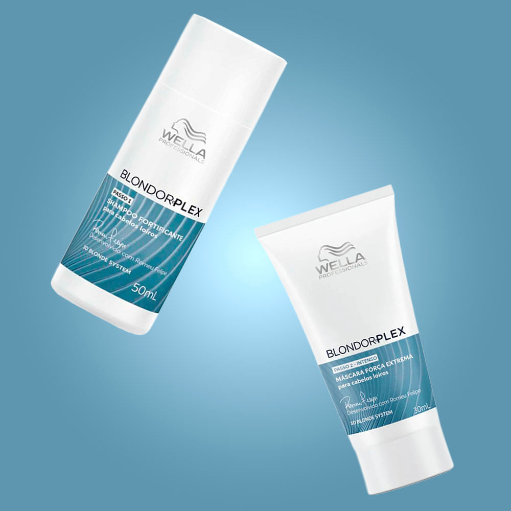 Kit Blondorplex Fortificante Wella Professionals Shampoo 50ml + Máscara 30ml