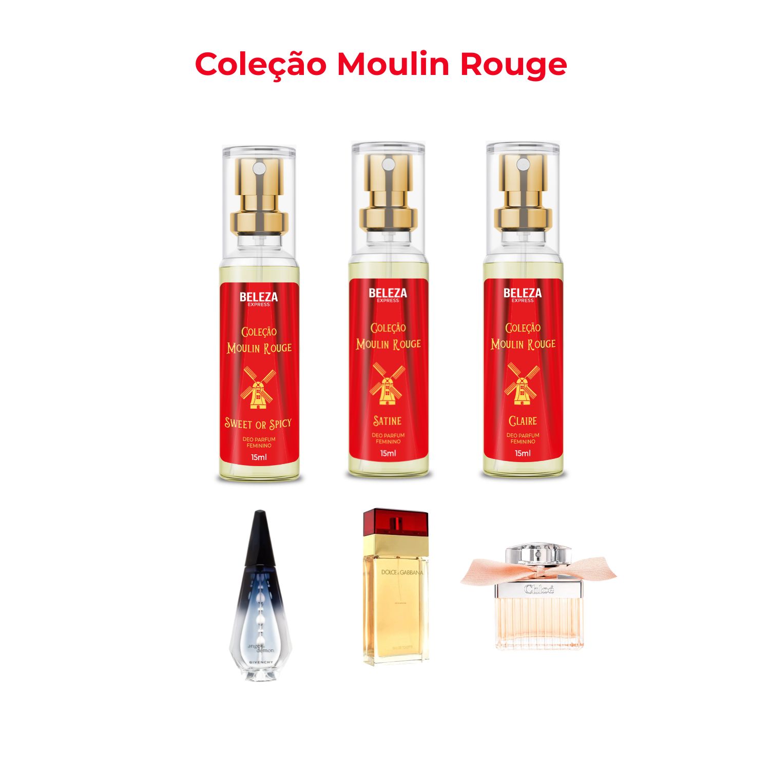Kit Presente Feminino Com Perfume, Lata e Chocolate
