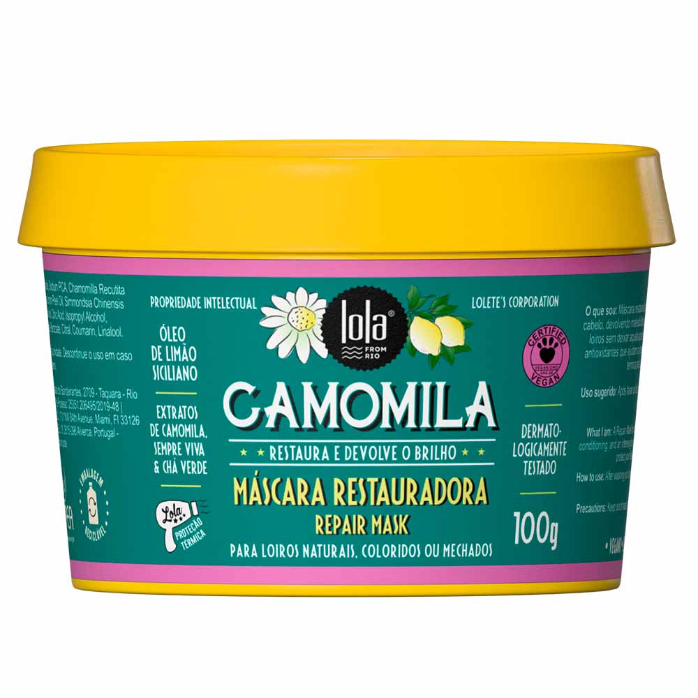Máscara Restauradora Rio Camomila Lola From Rio 100g