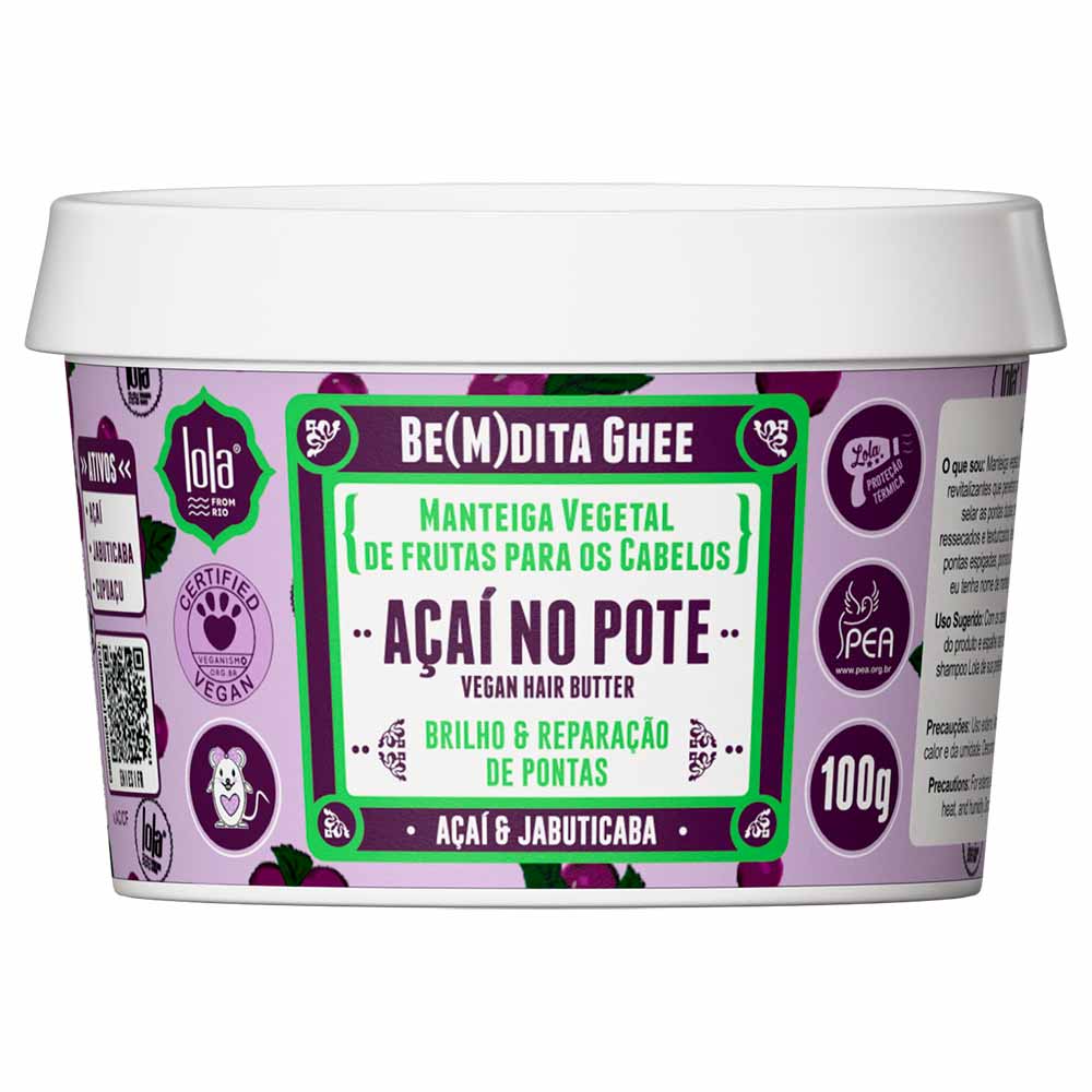Máscara de Hidratação Be(M)dita Ghee Açaí Lola From Rio 100g