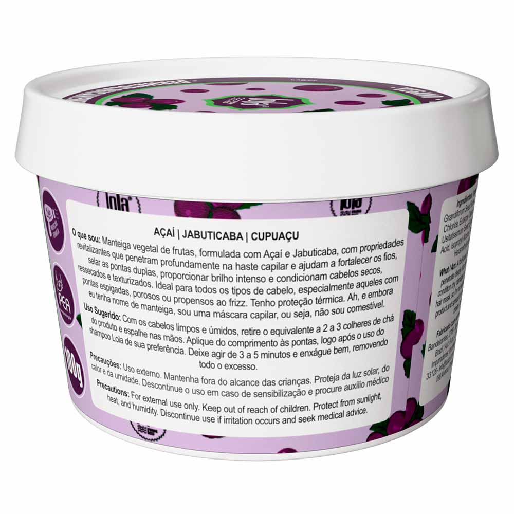 Máscara de Hidratação Be(M)dita Ghee Açaí Lola From Rio 100g