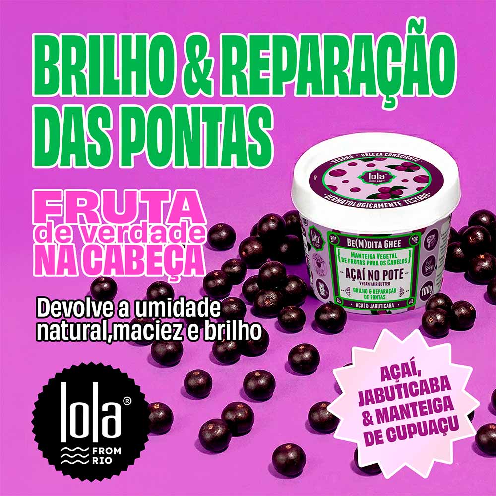 Máscara de Hidratação Be(M)dita Ghee Açaí Lola From Rio 100g