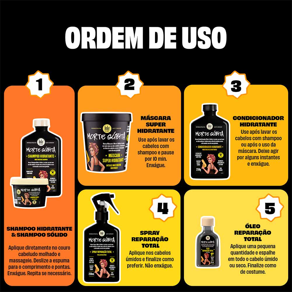 Óleo Capilar Reparador com Proteção Térmica Morte Súbita Lola From Rio 50ml