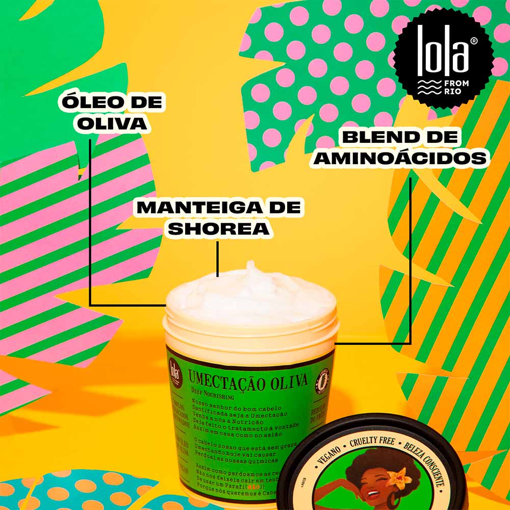 Máscara de Umectação com Óleo de Oliva Lola From Rio 100g