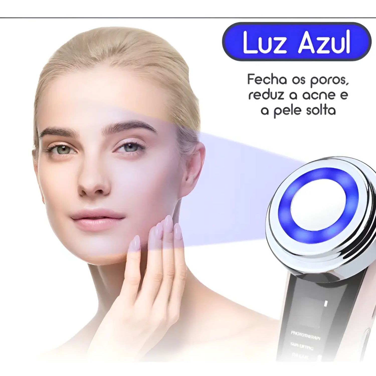Massageador Antirugas Skincare Terapia Com Luz Lifting Facial Cores Sortidas