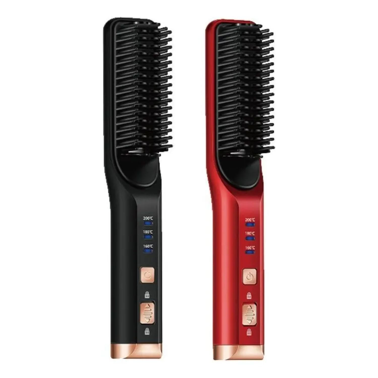 Escova Alisadora Portátil Sem Fio Íons Negativos Anti Frizz Cor Sortida